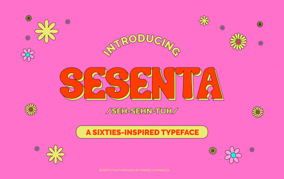 This free font is inspired by the ’60s flower power movement