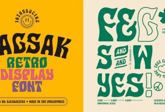 Your next fave font is the funky, ’60s-inspired ‘Ragsak’