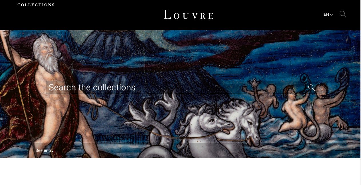 A screenshot of the Louvre museum art collection website